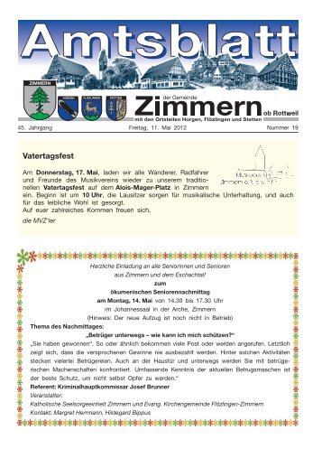 Amtsblatt KW 19 - Zimmern ob Rottweil