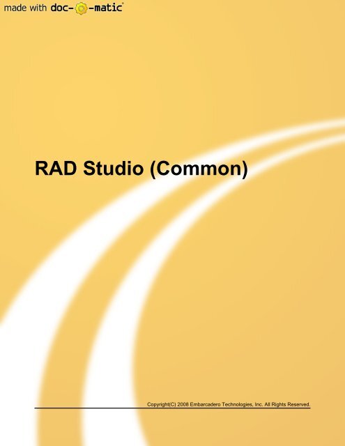 RAD Studio - Embarcadero Technologies Product Documentation