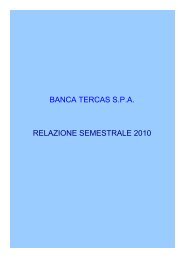 Relazione Semestrale 2010 - Tercas