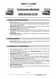 TM MEM Water Stop - MEM Bauchemie GmbH