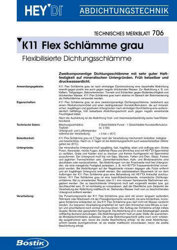 K11 Flex Schlämme grau - Bostik