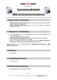 TM Anti-Schimmel-Grundierung - MEM Bauchemie GmbH