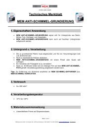 TM MEM Anti-Schimmel-Grundierung - MEM Bauchemie GmbH