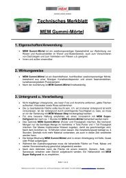 TM Gummi-Mörtel - MEM Bauchemie GmbH