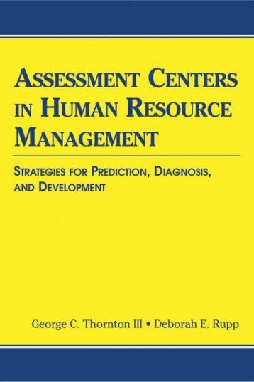 Assessment Centers in Human Resource Management : Strategies ...