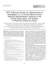 IFCC Reference System for Measurement of Hemoglobin A1c in ...