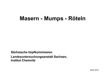 Masern - Mumps - Röteln - ghuss