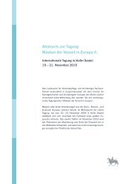 Abstracts zur Tagung Masken der Vorzeit in Europa II.