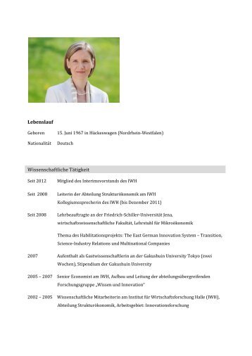 Dr. Jutta Günther - Institut für Wirtschaftsforschung Halle