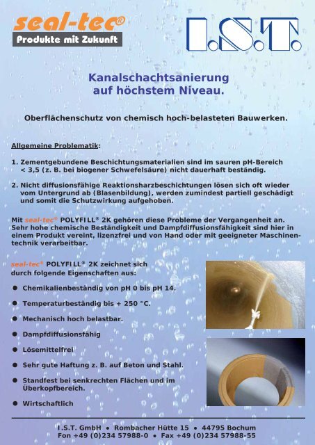 Oberflächenschutz von chemisch hoch-belasteten ... - Ist-web.com