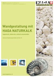 Wandgestaltung mit HAGA Naturkalk (1.24MB) - Schweizer Naturkalk