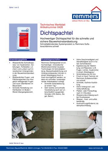 Dichtspachtel - Remmers