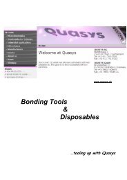 Download now the overview of our bonding tools - Quasys