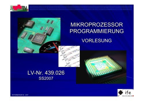 Vorlesung 1 (SS07 - Institut für Elektronik, TU-Graz