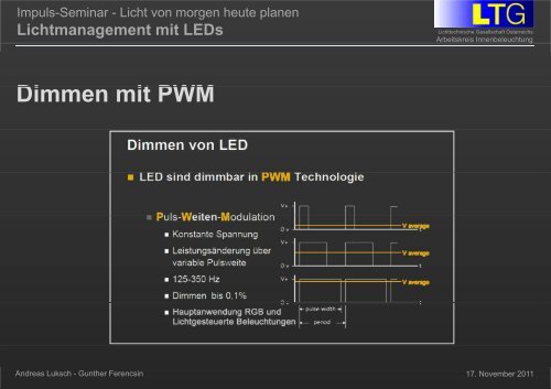 Lichtmanagement mit LEDs - Lichttechnische Gesellschaft Österreichs