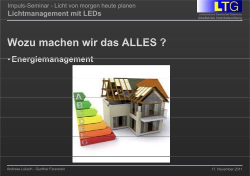 Lichtmanagement mit LEDs - Lichttechnische Gesellschaft Österreichs