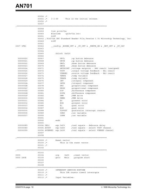 Switch Mode Battery Eliminator Based on a PIC16C72A - Microchip