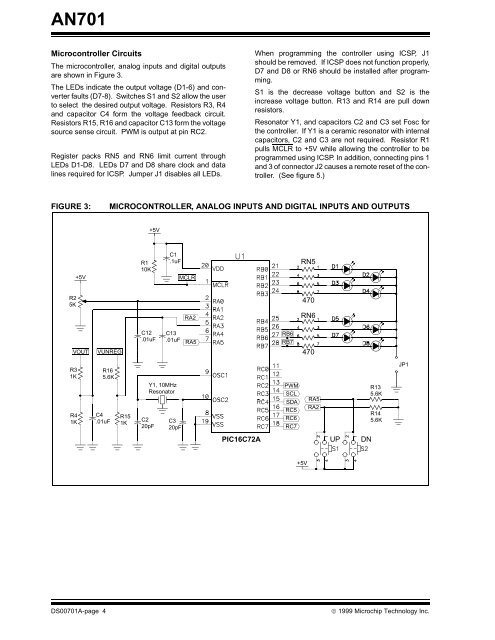 Switch Mode Battery Eliminator Based on a PIC16C72A - Microchip