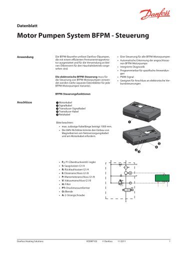 Motor Pumpen System BFPM - Steuerung