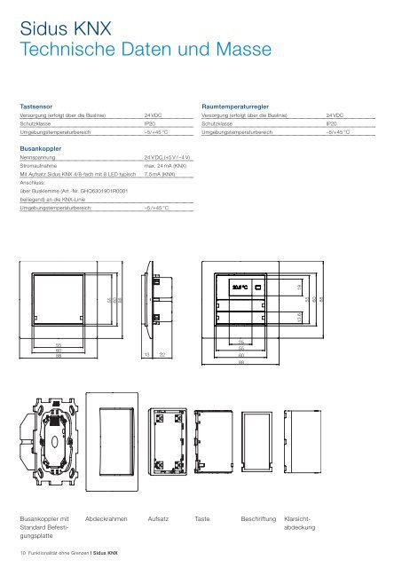 Produkteinformation Tastsensor Sidus KNX - ABB Schweiz AG ...