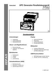 GPC Generator-Parallelsteuergerät - Deif