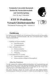 ETiT IV-Praktikum Versuch Gleichstromsteller - Institut für ...