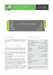 Download: Datenblatt 24V PWM-Dimmer - Loxone