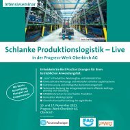 Schlanke Produktionslogistik – Live