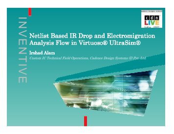 Cadence_Netlist based IR Drop Electromigration.ppt