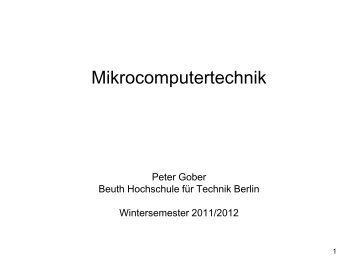 Peter Gober Beuth Hochschule Für Technik Berlin