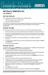 NetVanta 3448 Quick Start Guide - Adtran