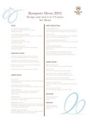 Banquet Menu Template 2012.2013 - Starwood Hotels & Resorts