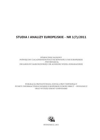 Studia i Analizy Europejskie - Wyższa Szkoła Gospodarki w ...