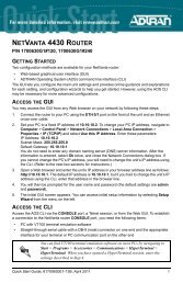 NetVanta 4430 Router Quick Start Guide - Adtran