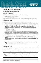 Total Access 904/908 Quick Start Guide - Adtran