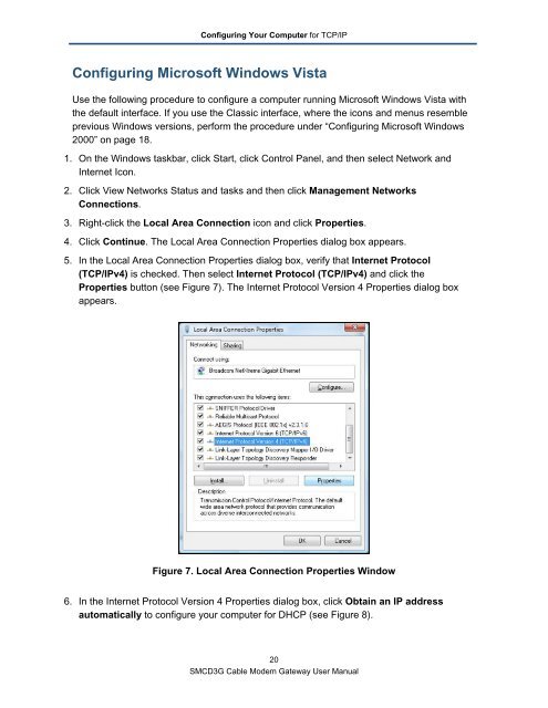 SMCD3G Cable Modem Gateway User Manual