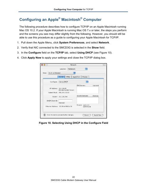 SMCD3G Cable Modem Gateway User Manual