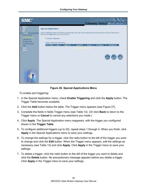 SMCD3G Cable Modem Gateway User Manual