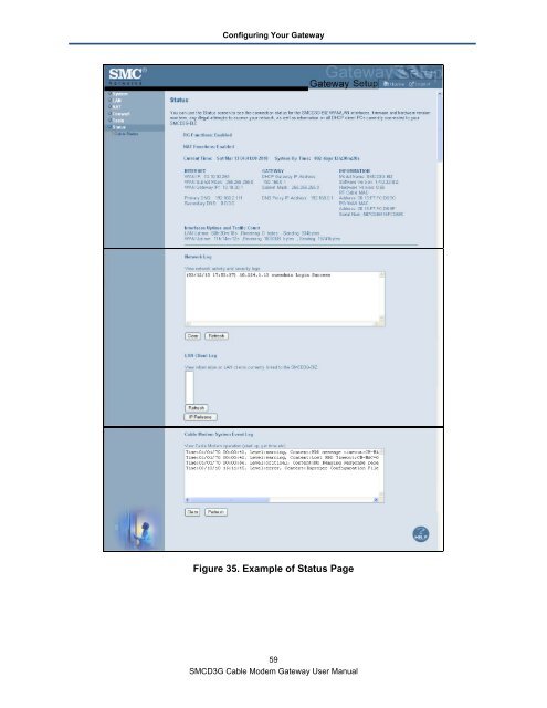 SMCD3G Cable Modem Gateway User Manual