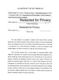 Setup reduction in PCB assembly - ScholarsArchive at Oregon State ...