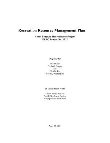 Recreation Resource Management Plan (RRMP) - PacifiCorp