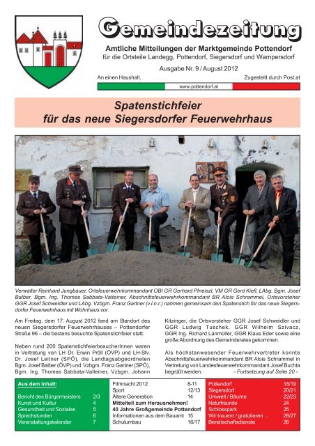 Gemeinderatsperiode 2000 - 2005 - Marktgemeinde Pottendorf