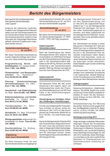 Gemeinderatsperiode 2000 - 2005 - Marktgemeinde Pottendorf