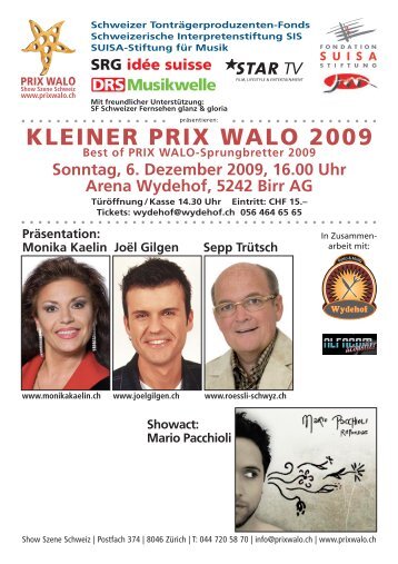 Show Szene Schweiz / PRIX WALO - Bella Farny