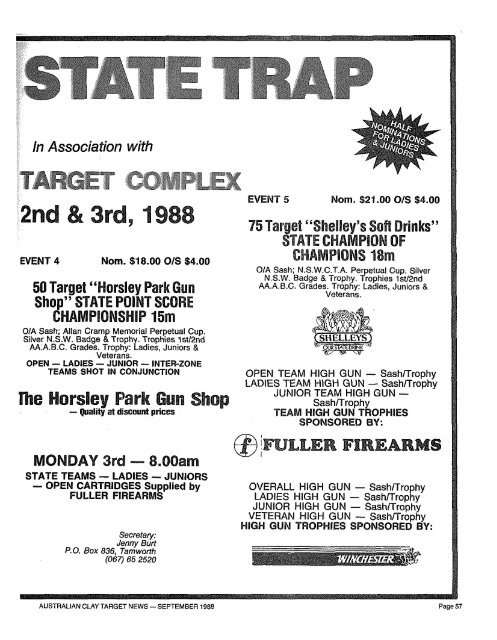 september 1988 - Australian Clay Target Association