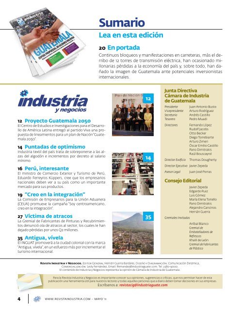 Edición Mayo 2011 - Revista Industria y Negocios – CIG