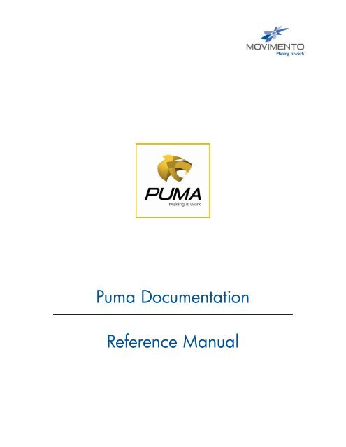 Puma Documentation Reference Manual