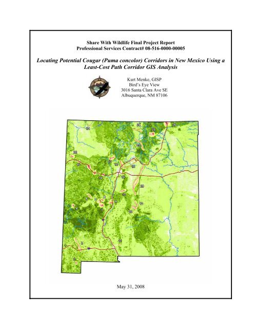 Locating Potential Cougar (Puma concolor) Corridors in New ...