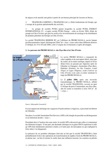 L'AFFAIRE DU «PROBO KOALA» OU LA CATASTROPHE ... - FIDH