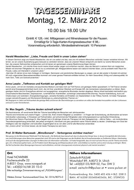 Kongress-Programm 2012 - Pulsar